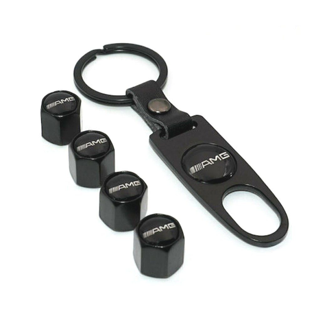 βαλβίδες-αυτοκινήτου-air-cap-4-τεμ-amg-σετ-με-μπρελόκ-amg-yx-007